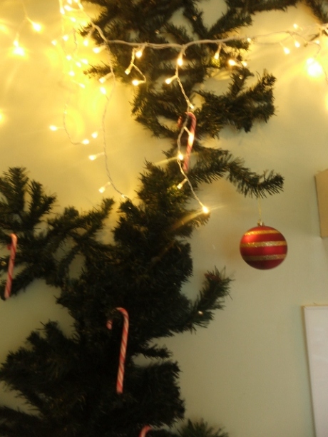 a de-constructed Christmas tree